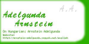 adelgunda arnstein business card